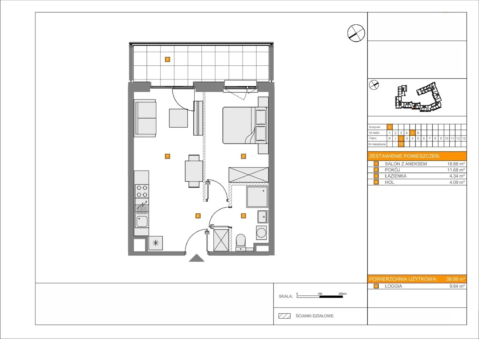 Floor plan: Apartment no. E157