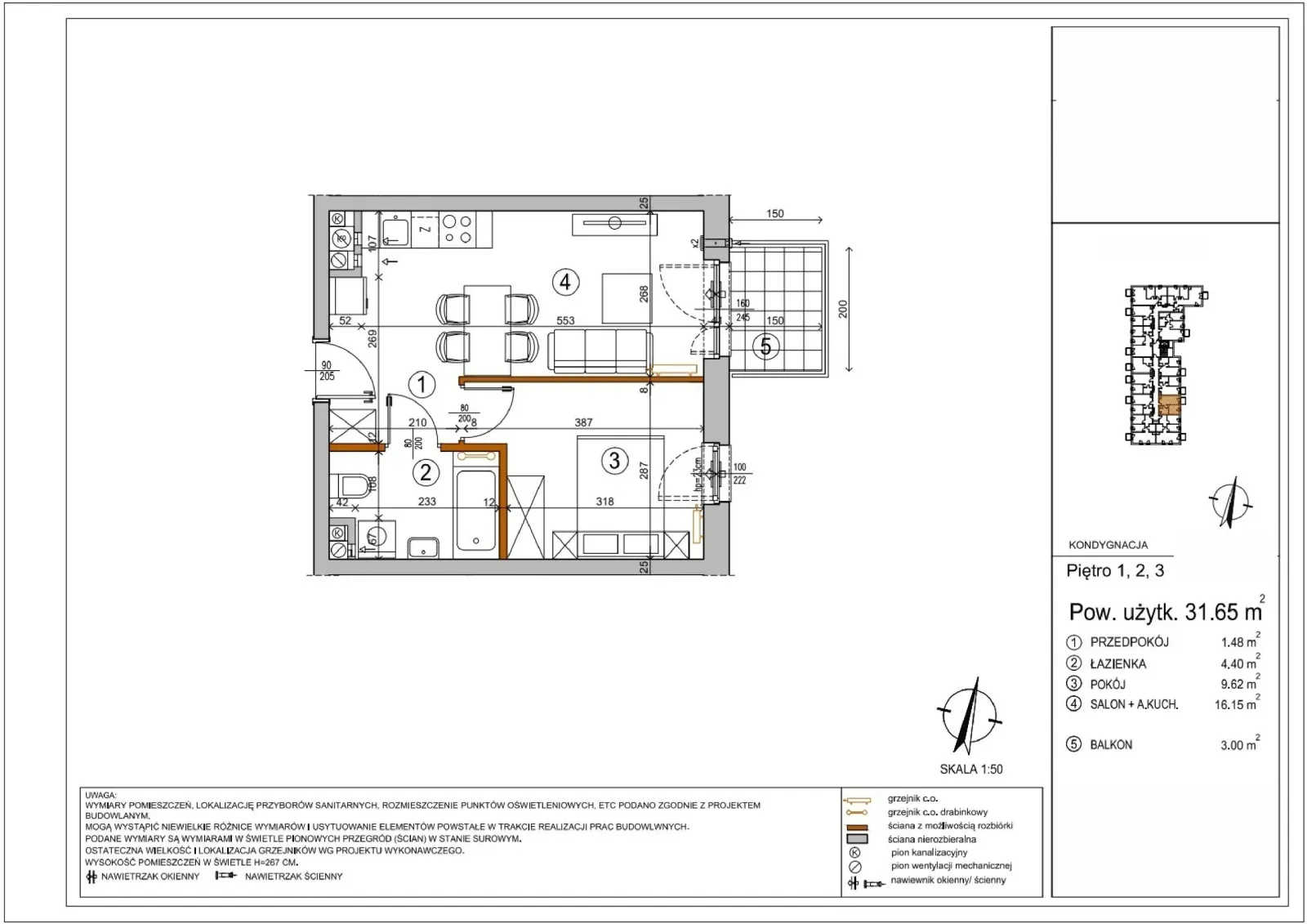 Floor plan: Apartment no. L1-42