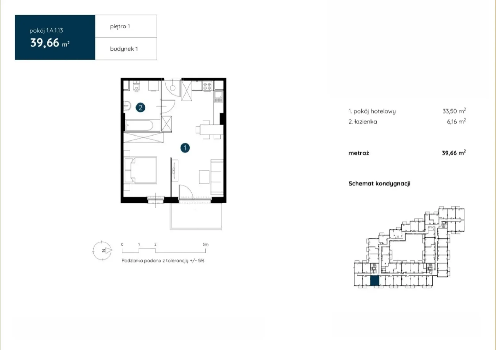 Floor plan: Apartment no. 1.A.1.13
