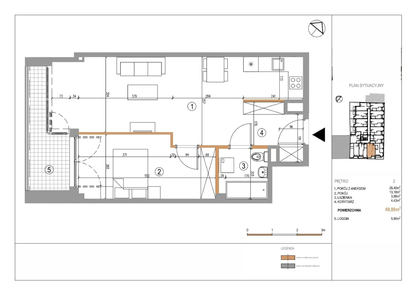 Floor plan: Apartment no. A2/11
