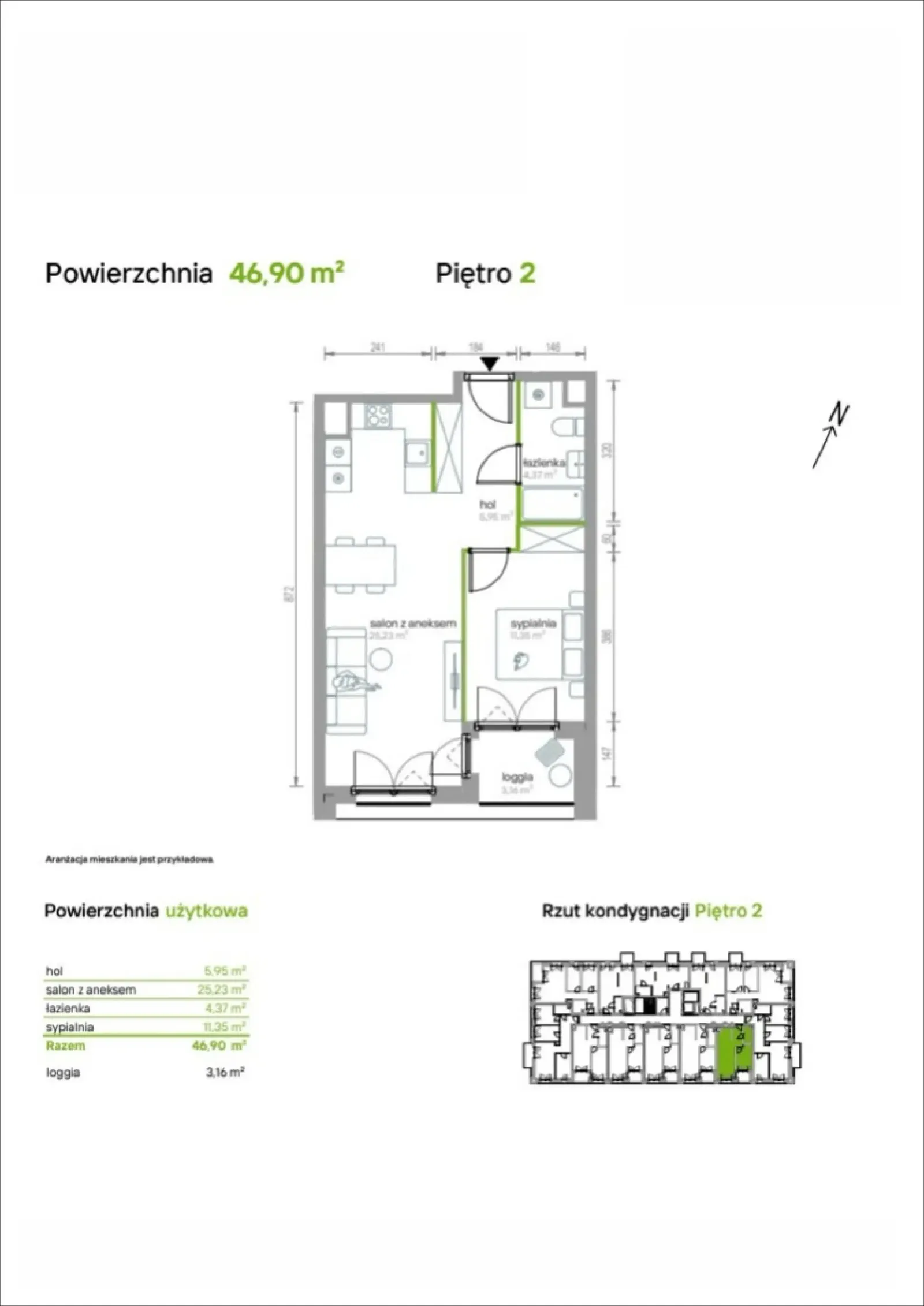 Floor plan: Apartment no. 2/A/05