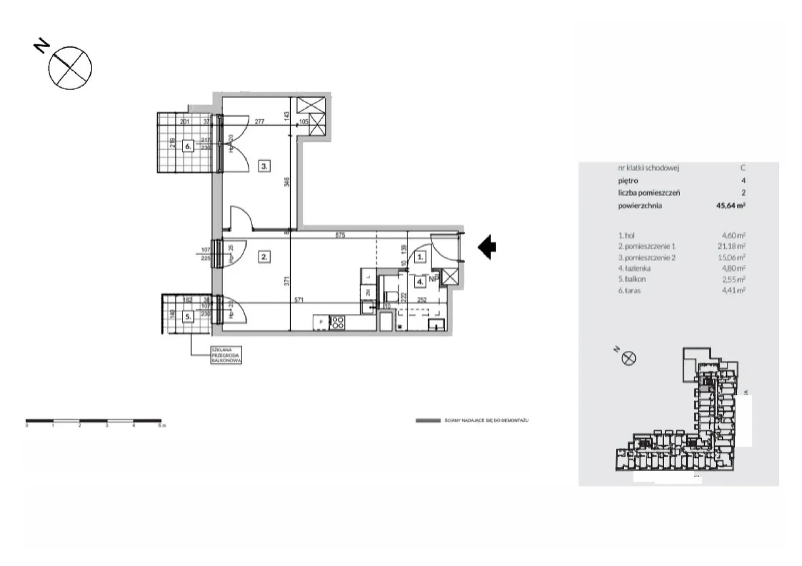 Floor plan: Apartment no. MU.4.19