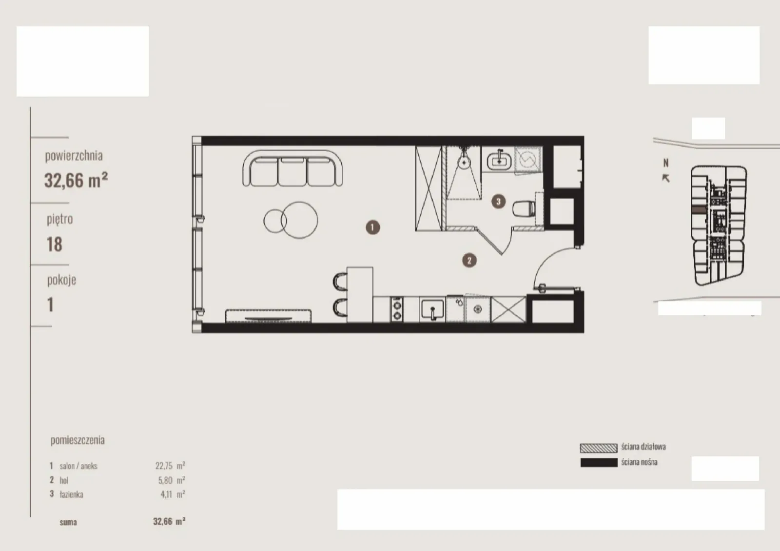 Floor plan: Apartment no. B/18.19