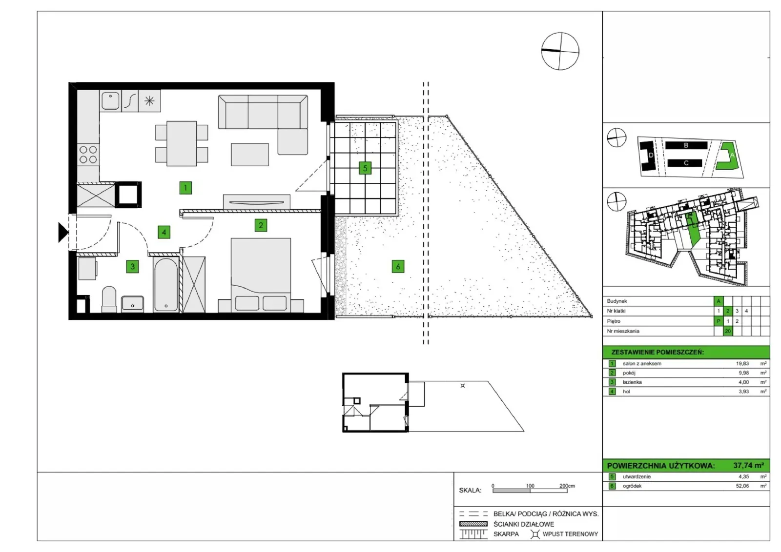 Floor plan: Apartment no. A20
