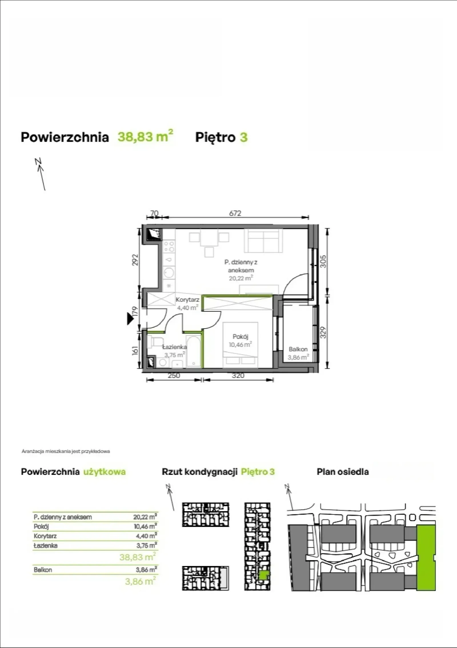 Floor plan: Apartment no. D2/03/33