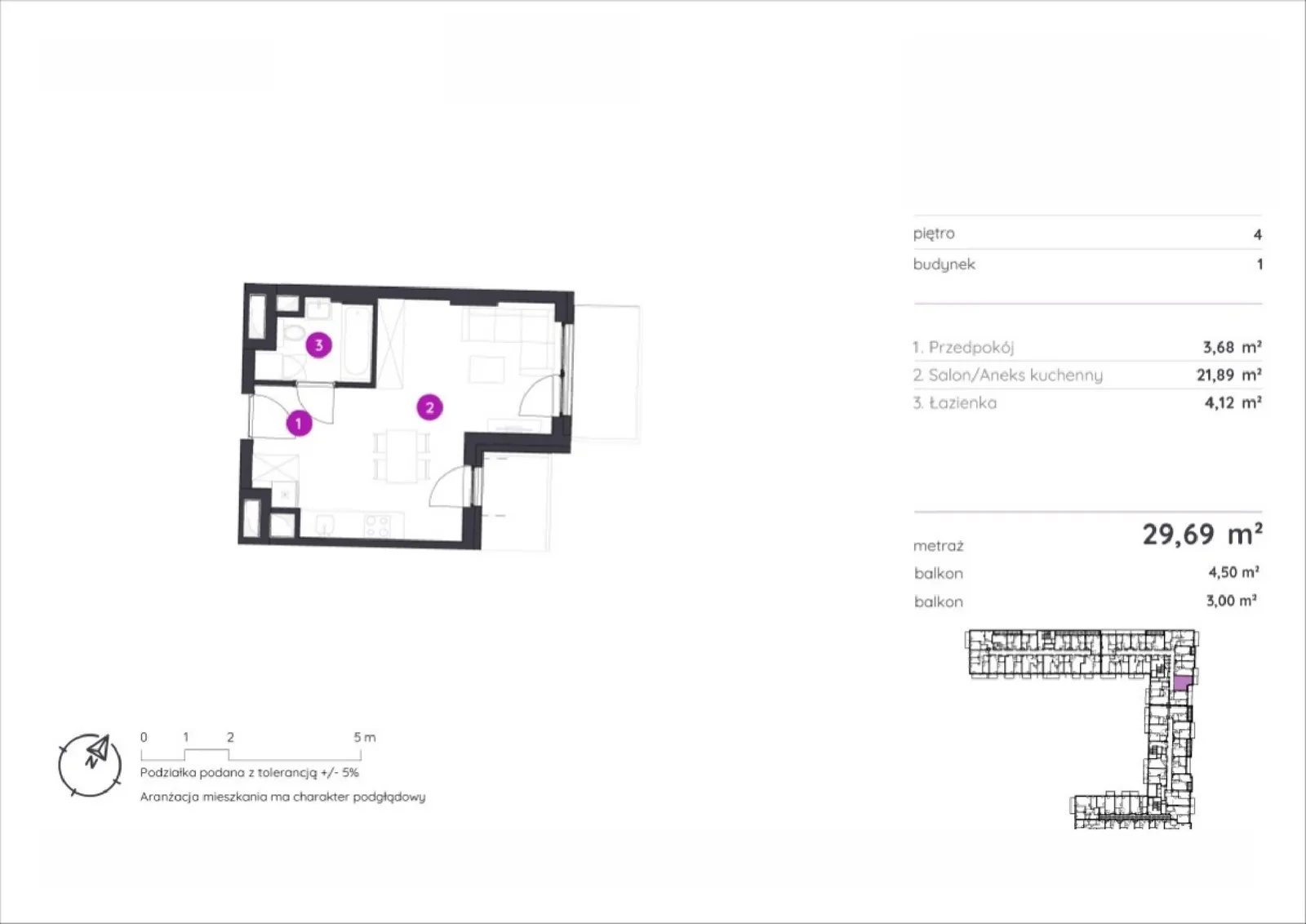 Floor plan: Apartment no. 1.B.4.10