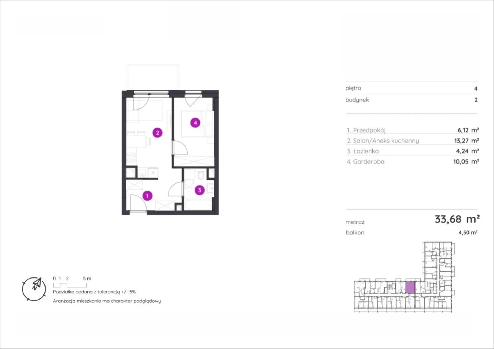 Floor plan: Apartment no. 2.A.4.02