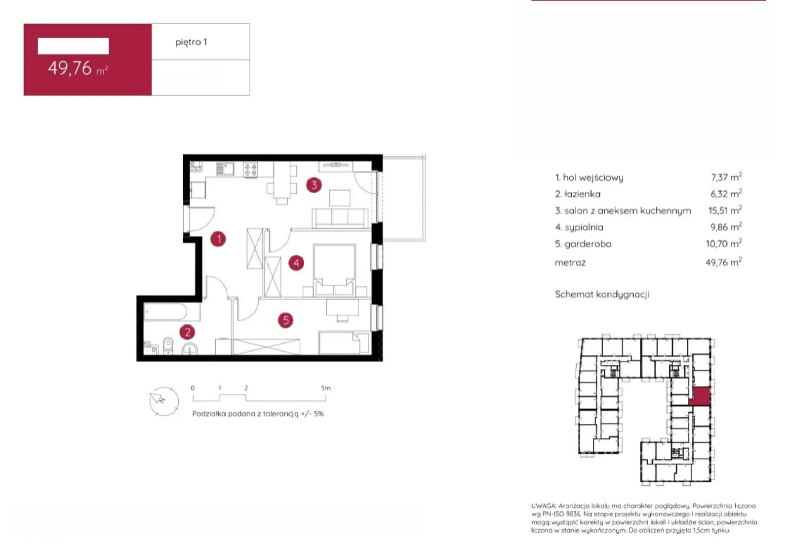 Floor plan: Apartment no. 1.B.1.09