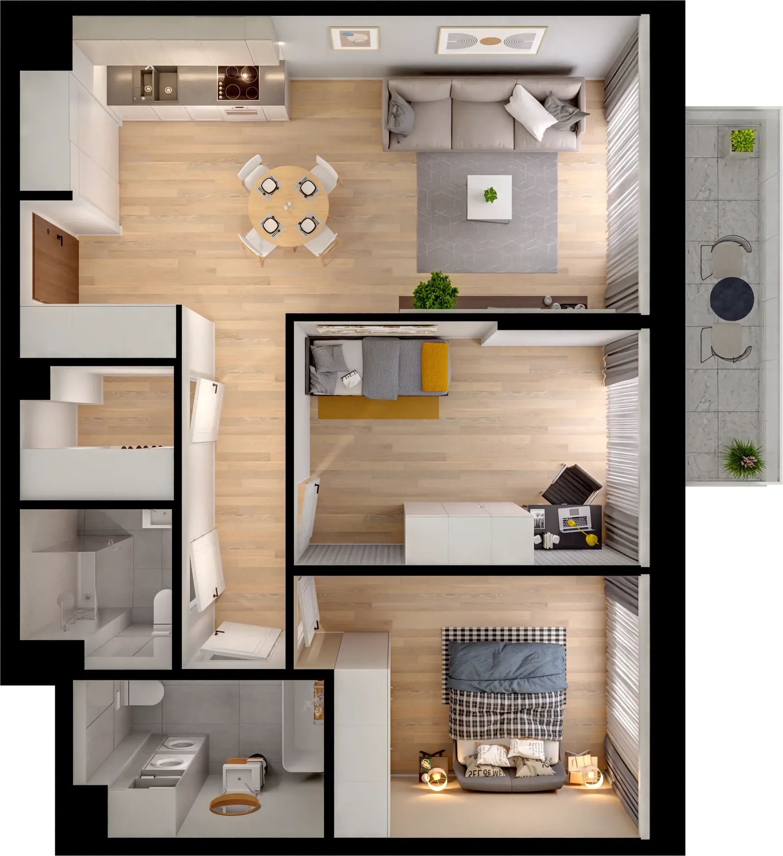 Floor plan: Apartment no. I1.B.03.03