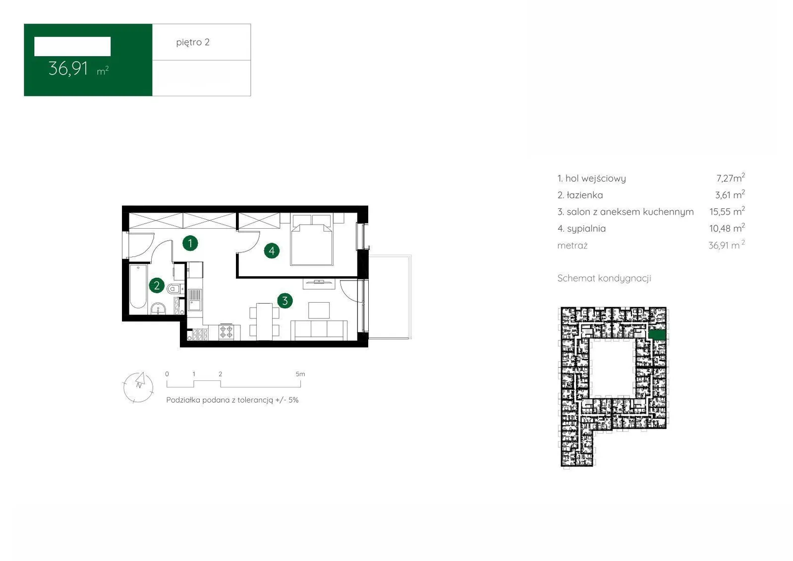 Floor plan: Apartment no. 1.C.2.08
