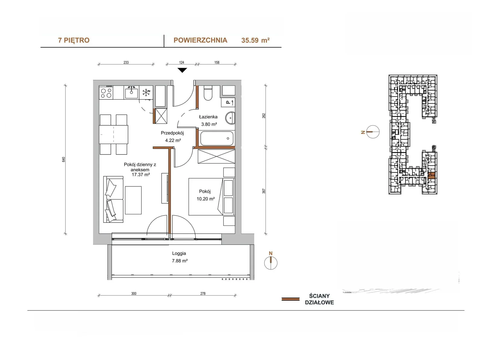 Floor plan: Apartment no. A/705