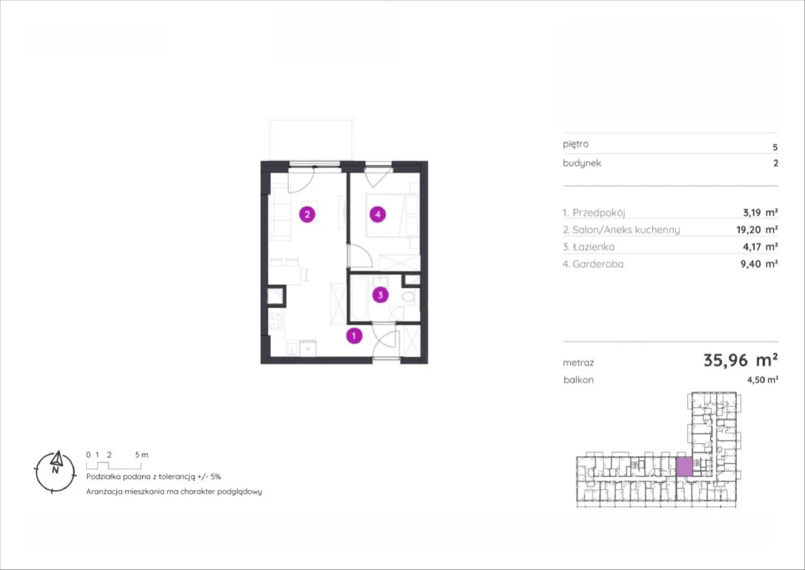 Floor plan: Apartment no. 2.B.5.11