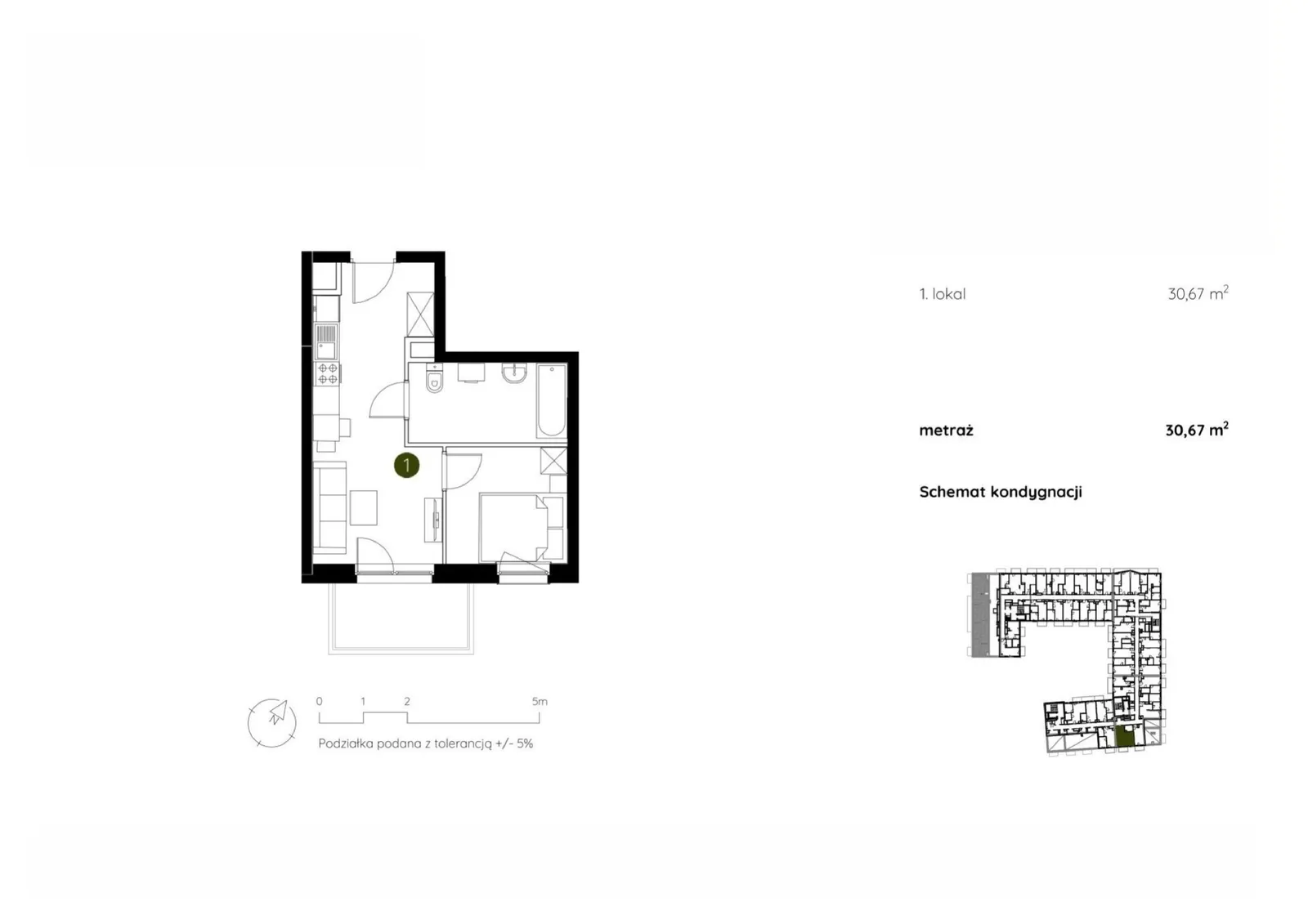 Floor plan: Apartment no. 2.B.7.09