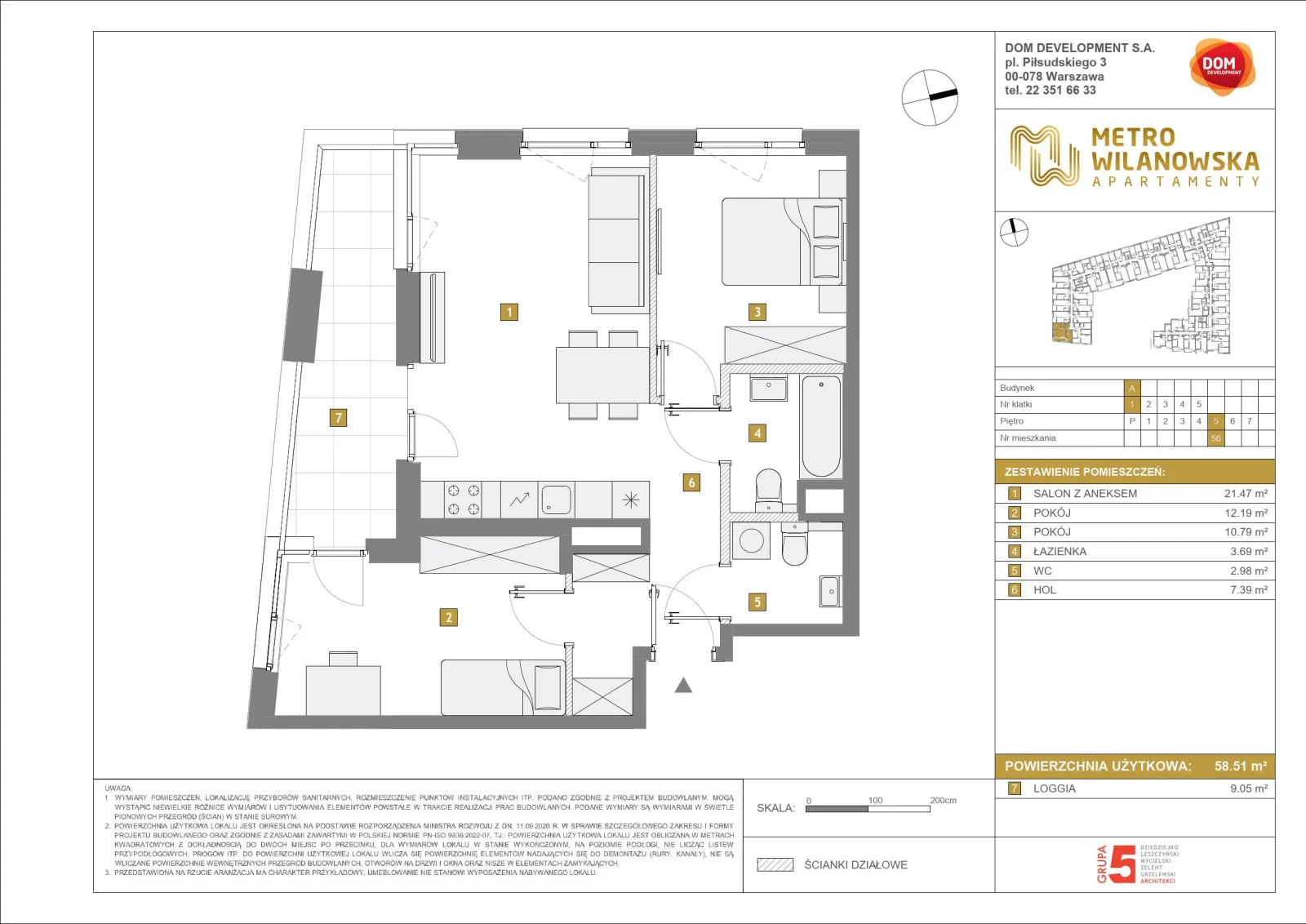 Floor plan: Apartment no. A56