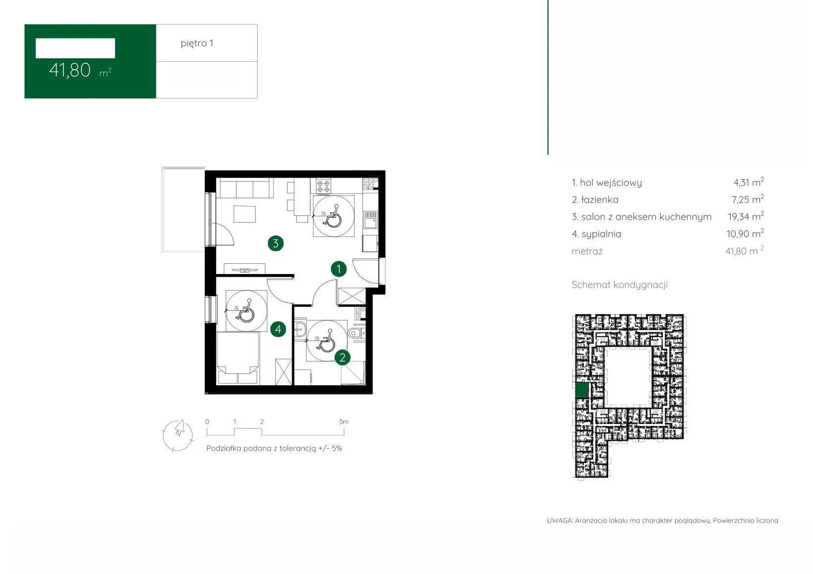 Floor plan: Apartment no. 1.A.1.14
