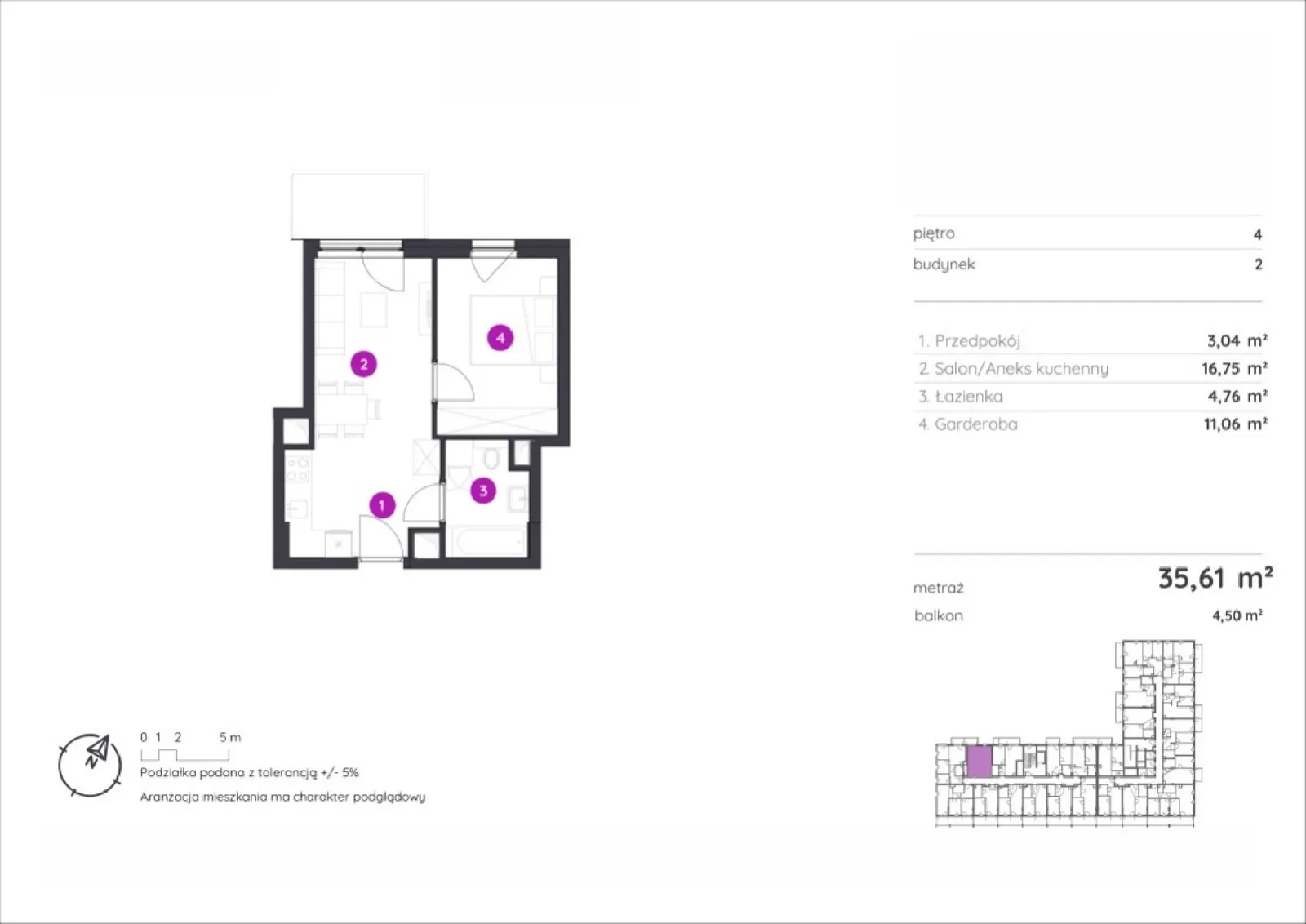 Floor plan: Apartment no. 2.A.4.10