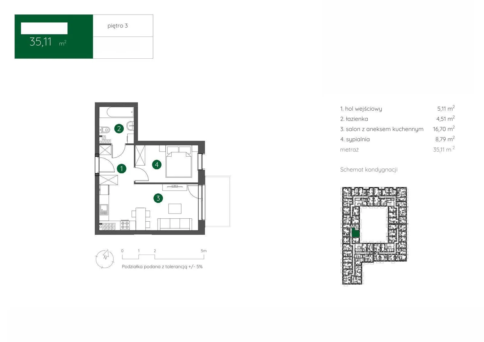 Floor plan: Apartment no. 1.A.3.16