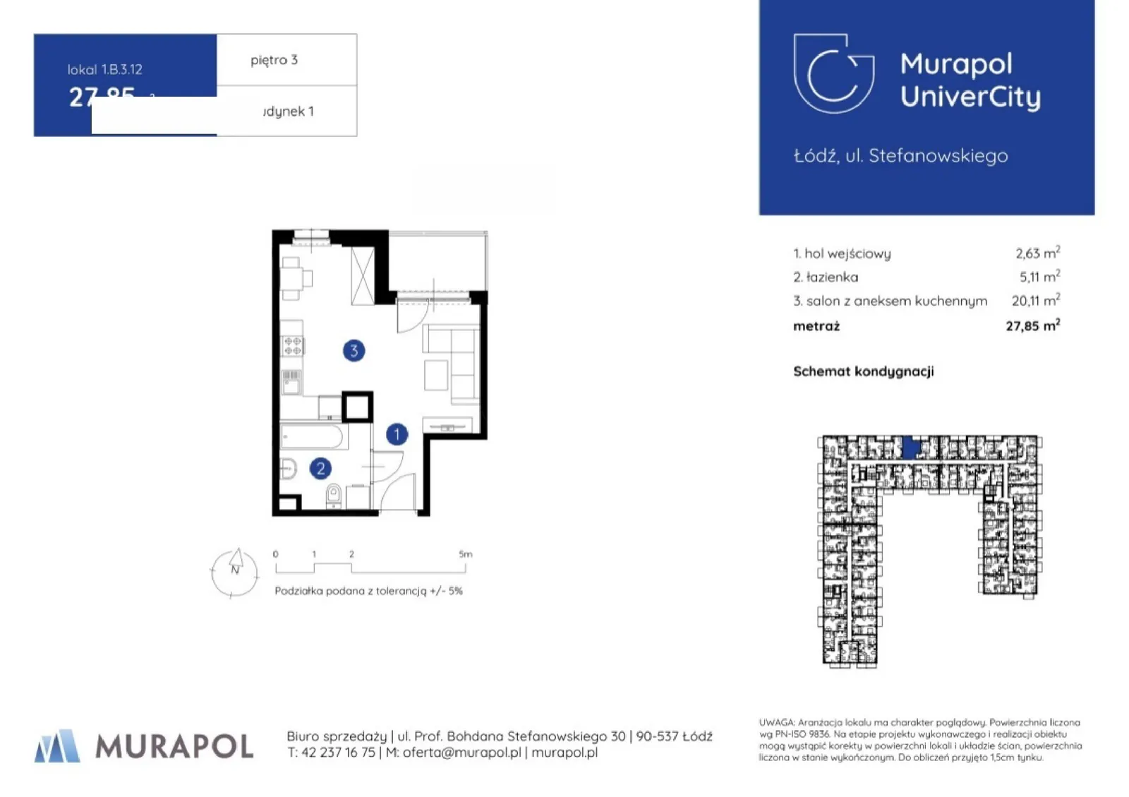 Floor plan: Apartment no. 1.B.3.12