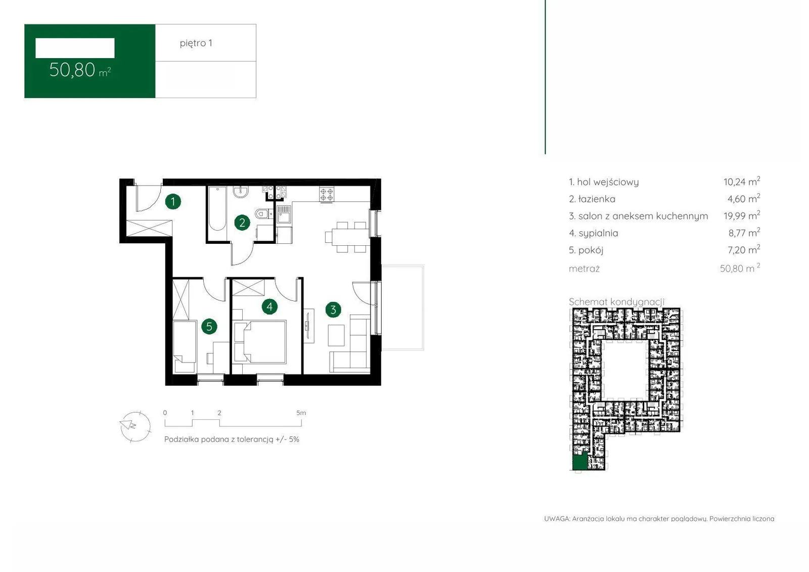 Floor plan: Apartment no. 1.A.1.07