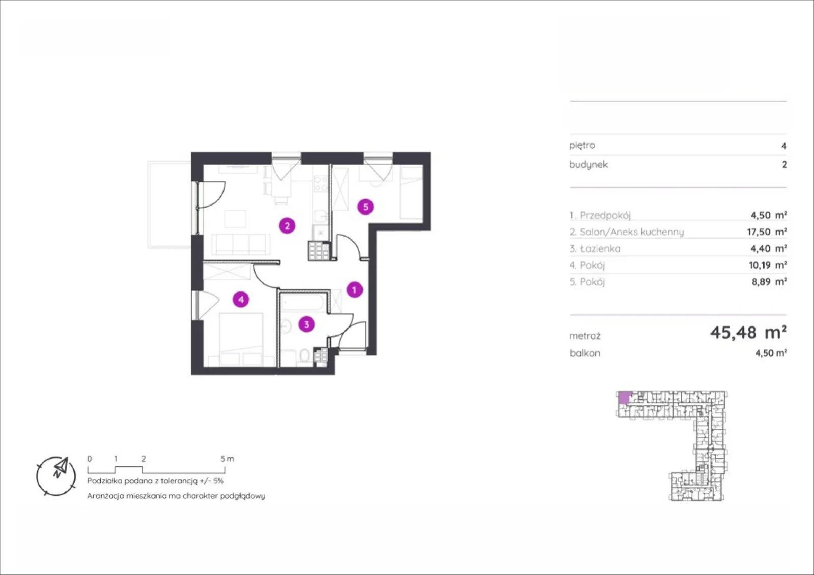 Floor plan: Apartment no. 2.A.4.03