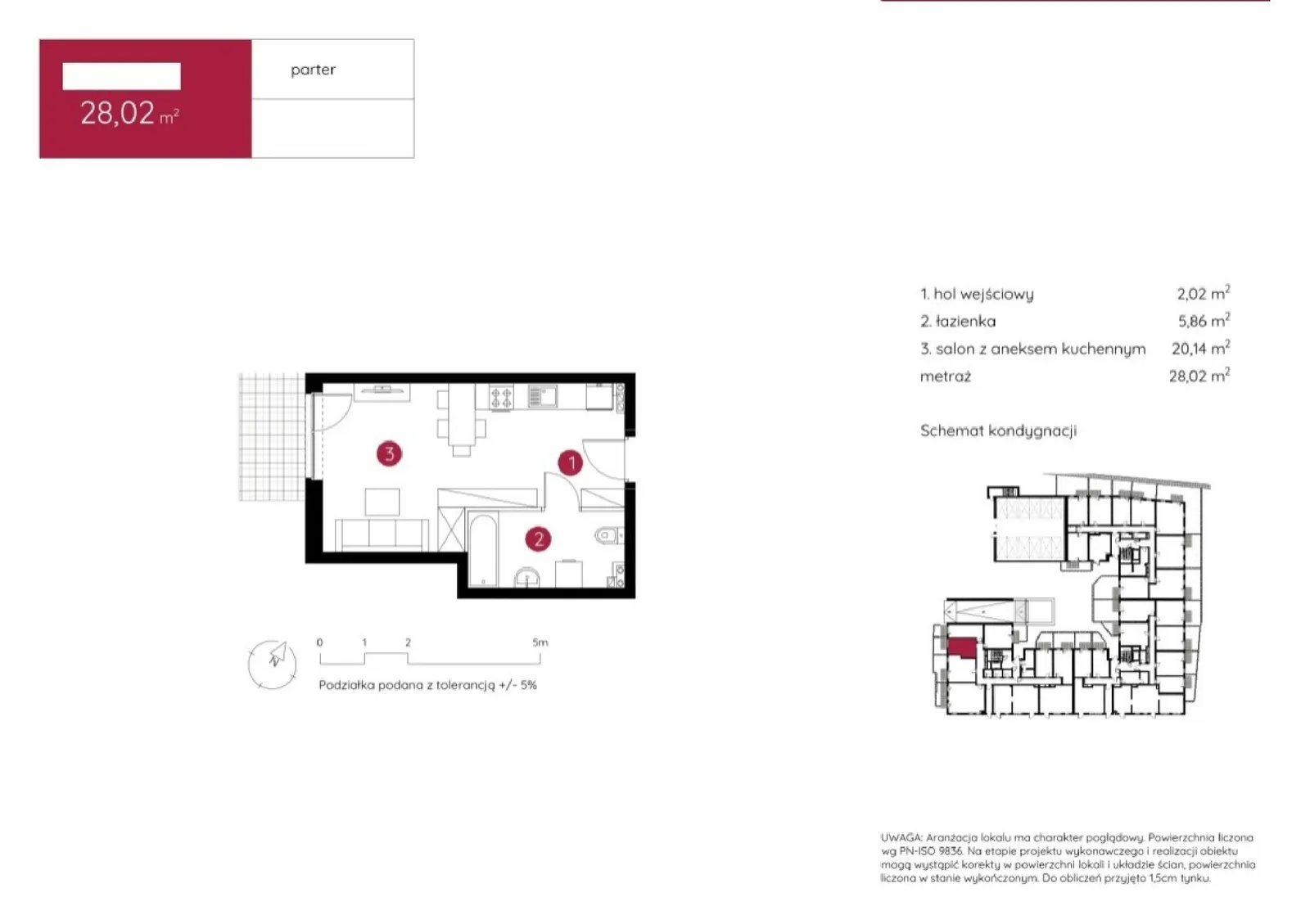 Floor plan: Apartment no. 1.A.0.05
