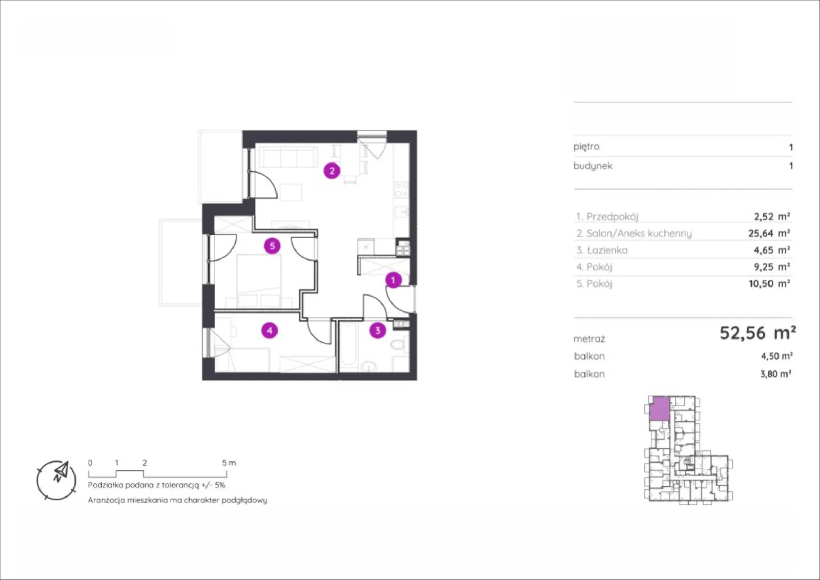 Floor plan: Apartment no. 1.A.1.12