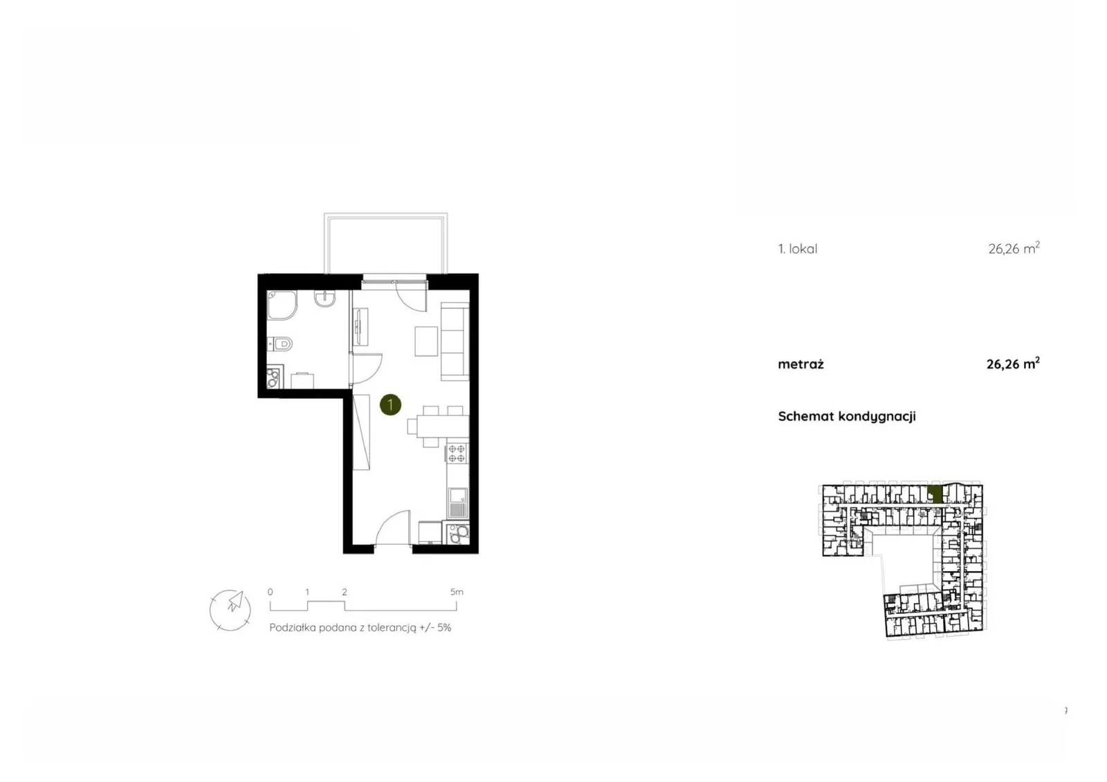 Floor plan: Apartment no. 2.C.1.06