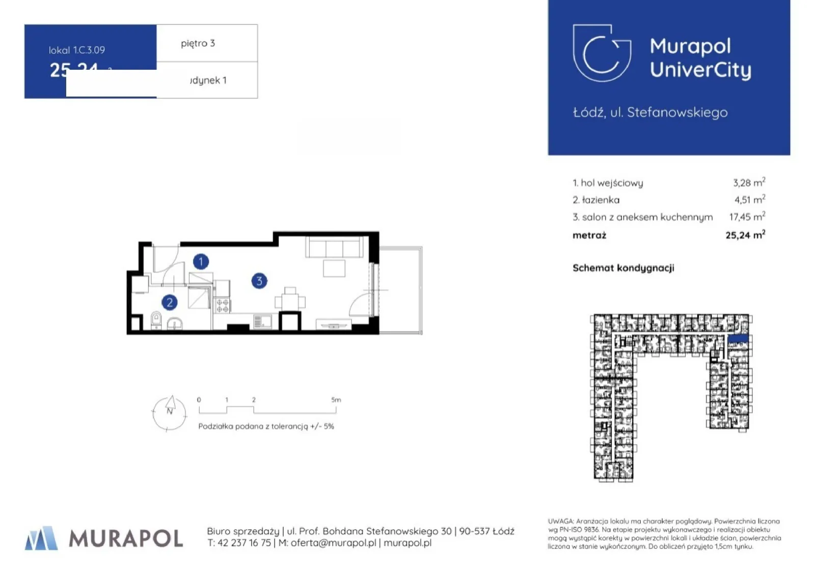 Floor plan: Apartment no. 1.C.3.09