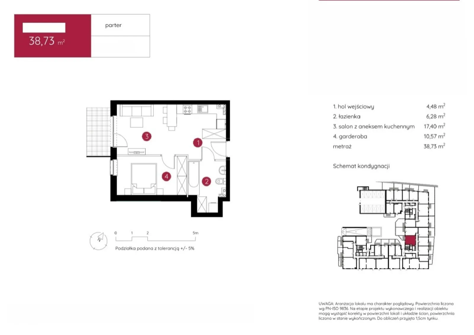 Floor plan: Apartment no. 1.B.0.01