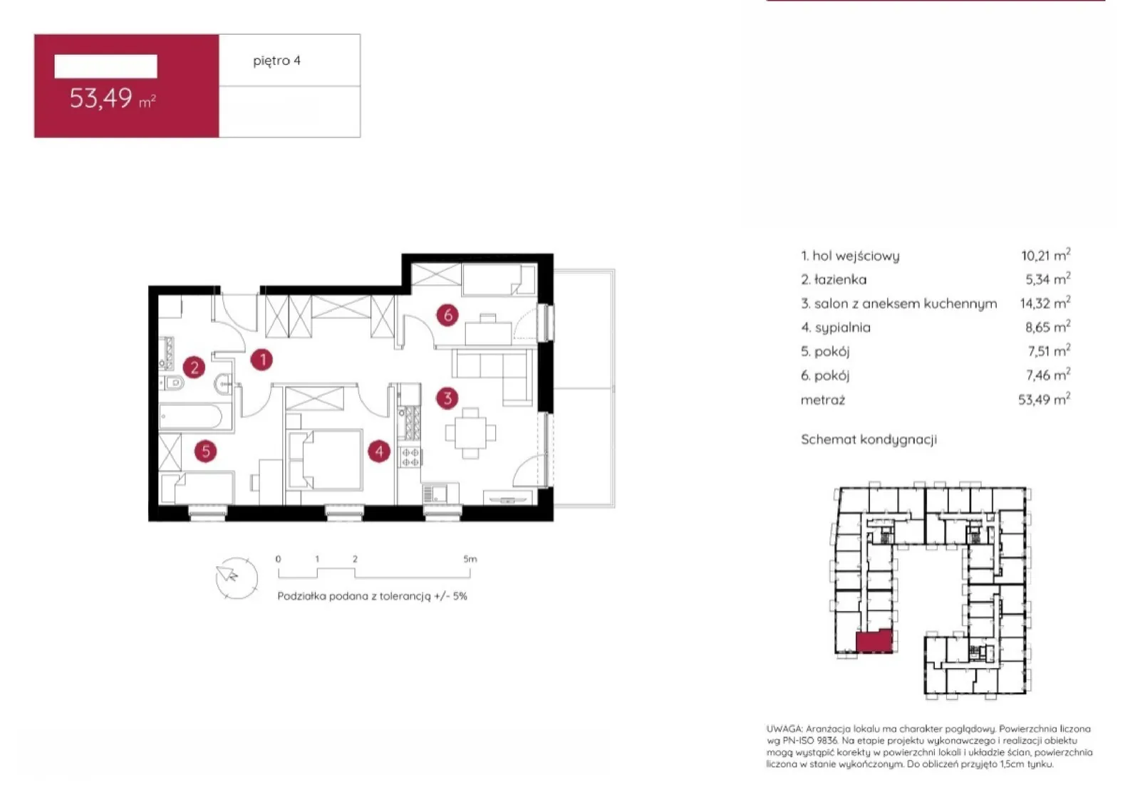 Floor plan: Apartment no. 1.C.4.05