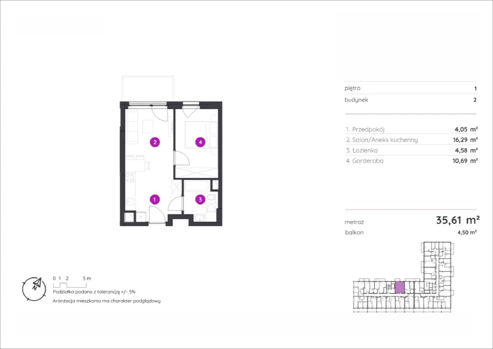 Floor plan: Apartment no. 2.A.1.01