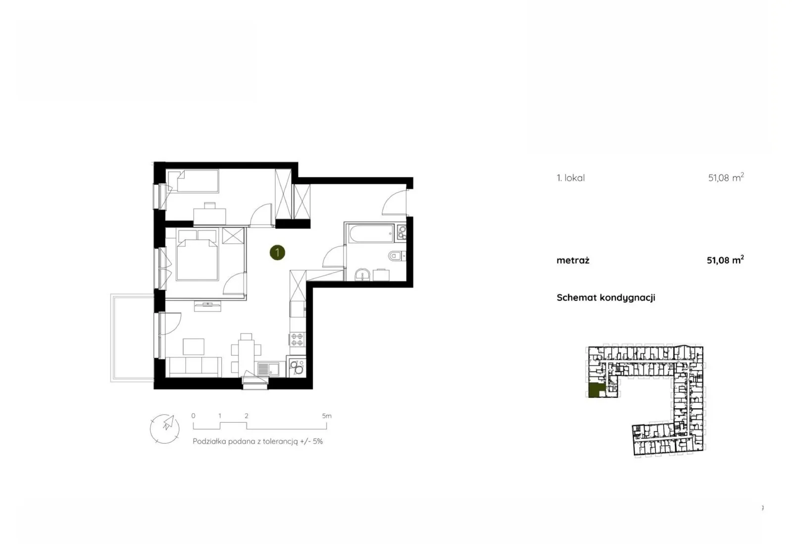 Floor plan: Apartment no. 2.D.2.03