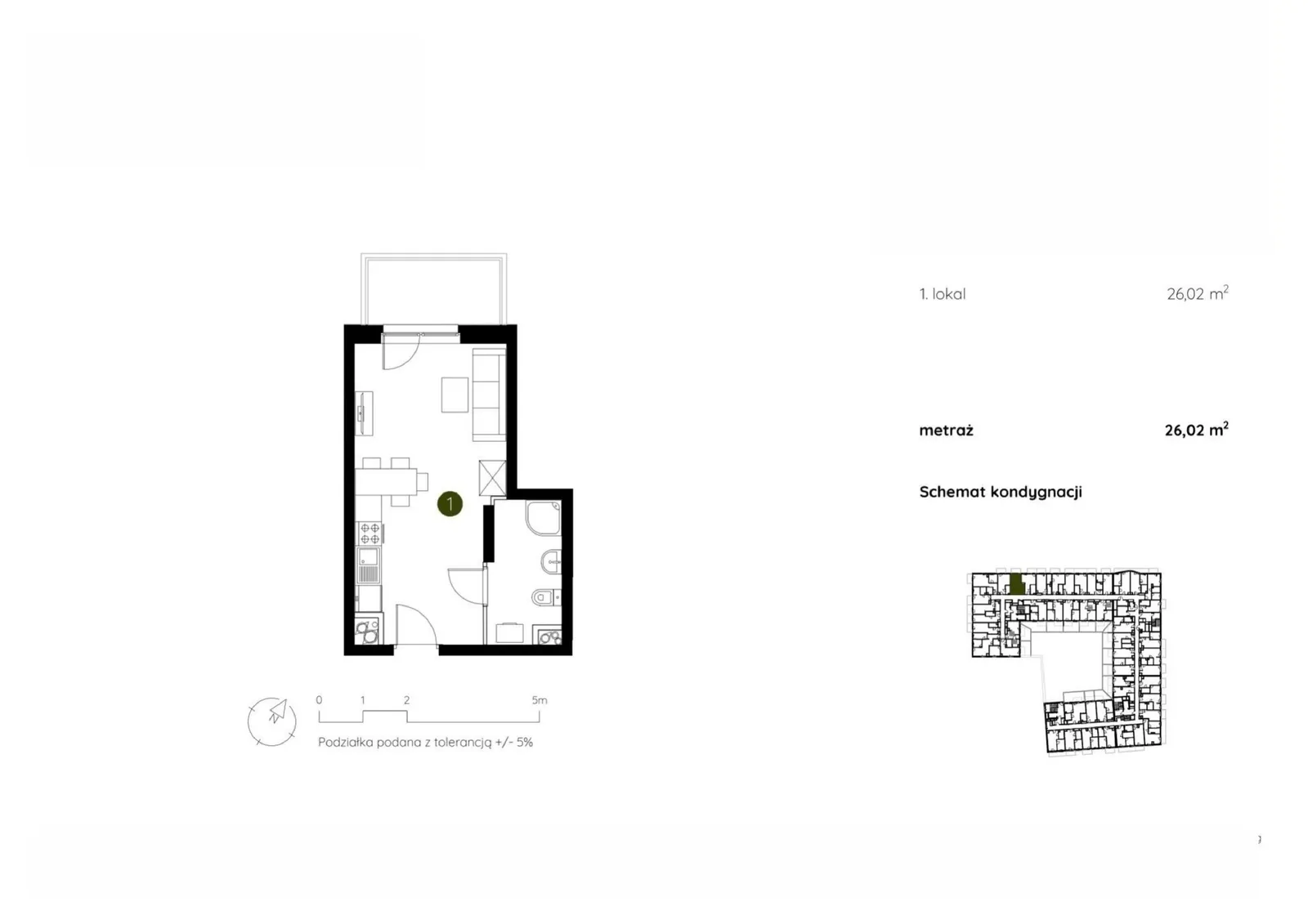 Floor plan: Apartment no. 2.D.1.10