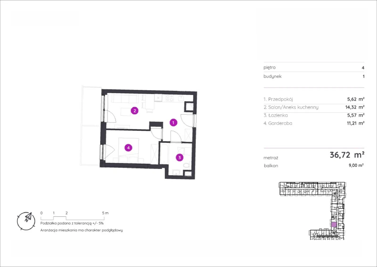 Floor plan: Apartment no. 1.C.4.09