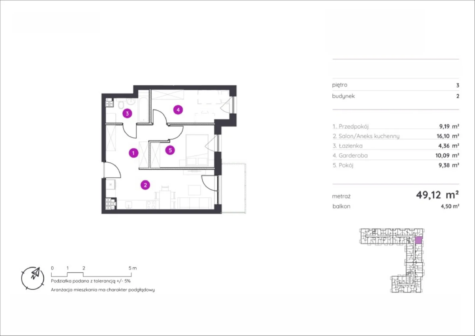 Floor plan: Apartment no. 2.B.3.09