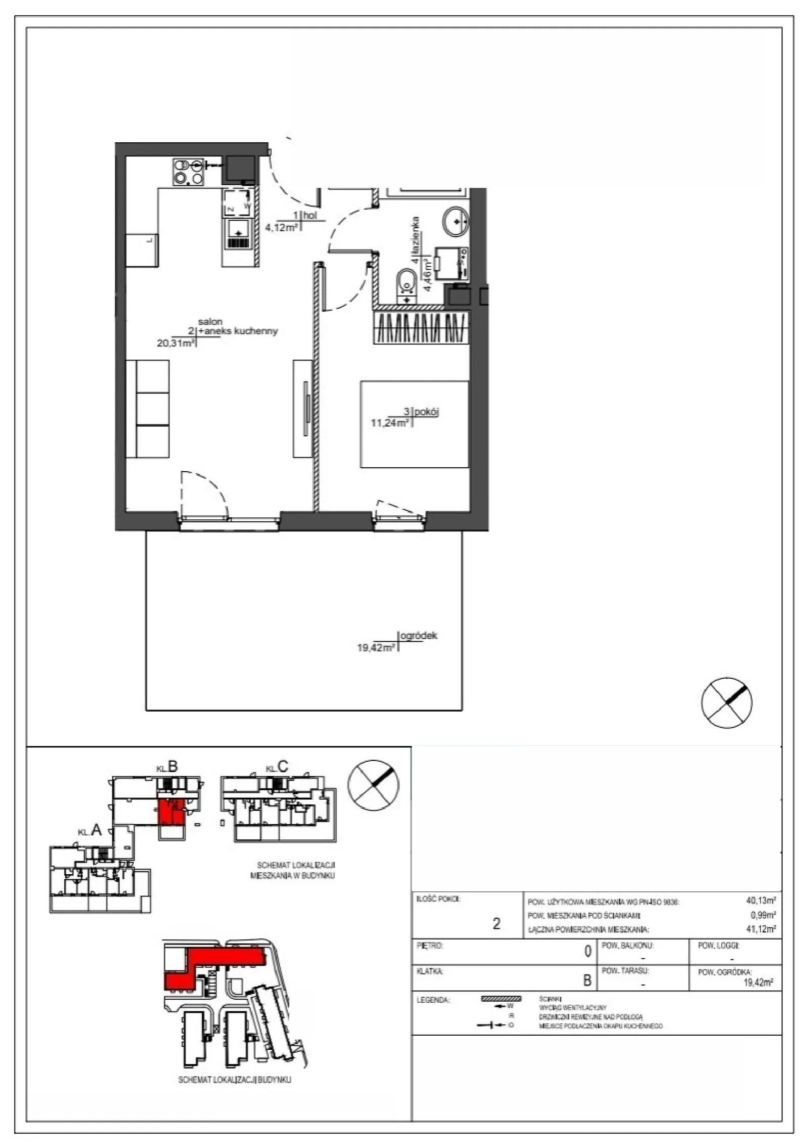 Floor plan: Apartment no. RM/2A/B/0/1