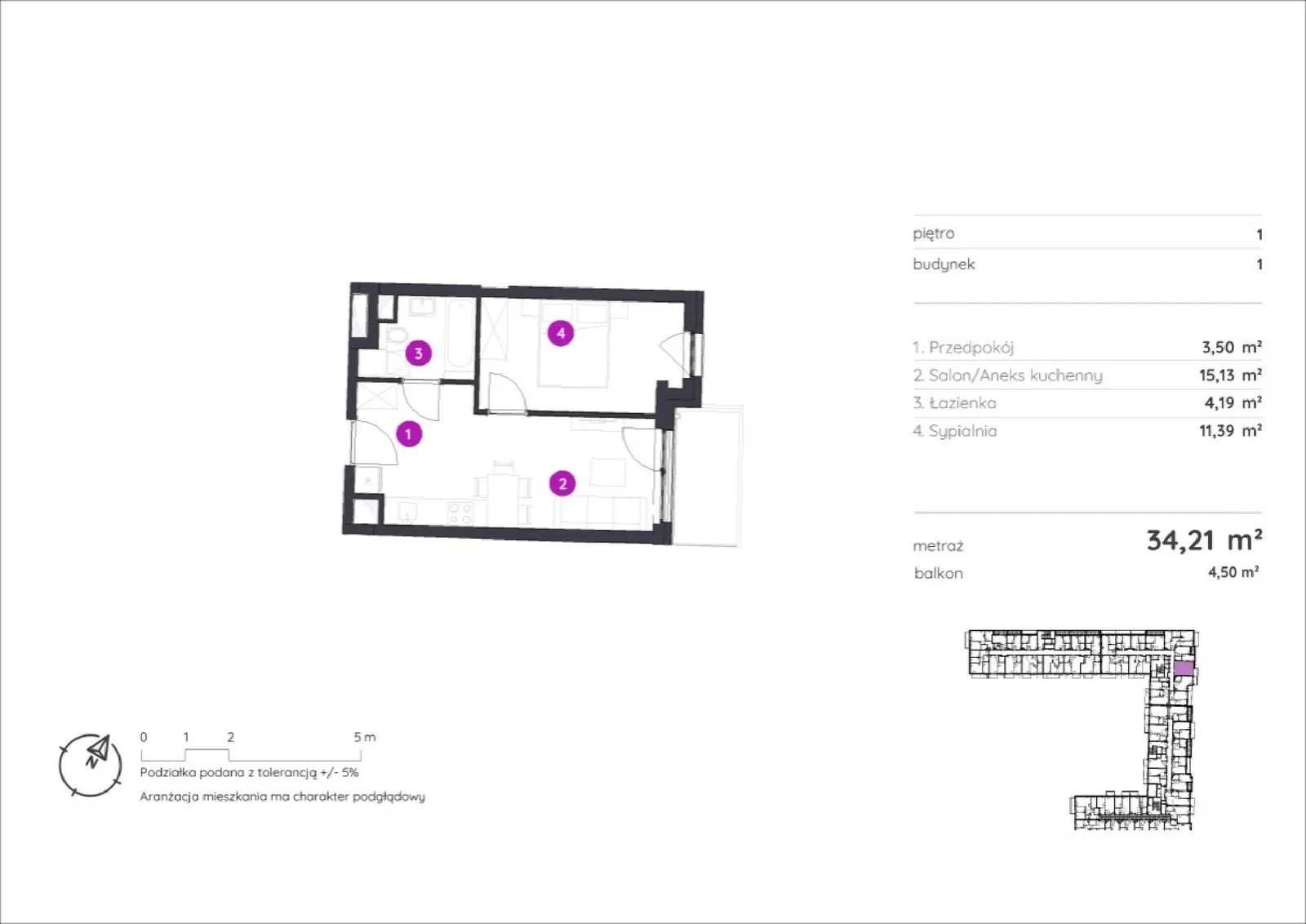 Floor plan: Apartment no. 1.B.1.09