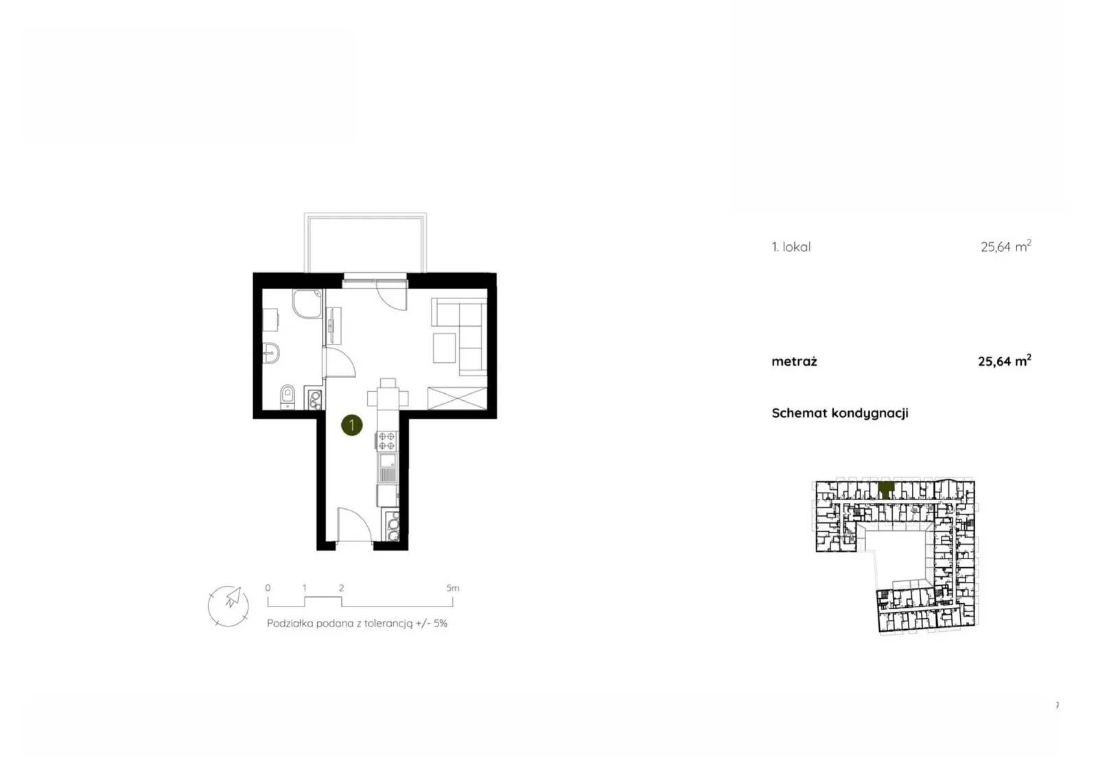 Floor plan: Apartment no. 2.D.1.13