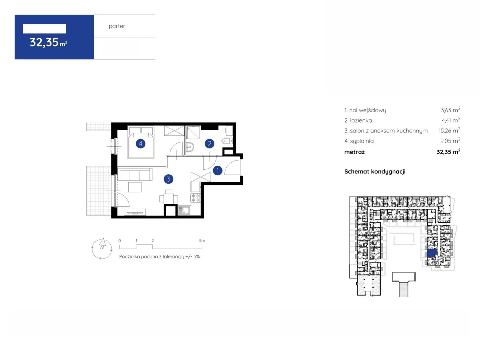 Floor plan: Apartment no. 1.C.0.15