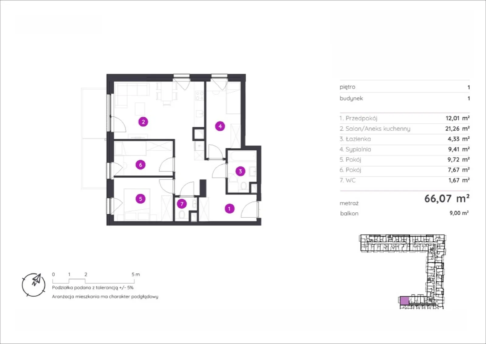 Floor plan: Apartment no. 1.D.1.08