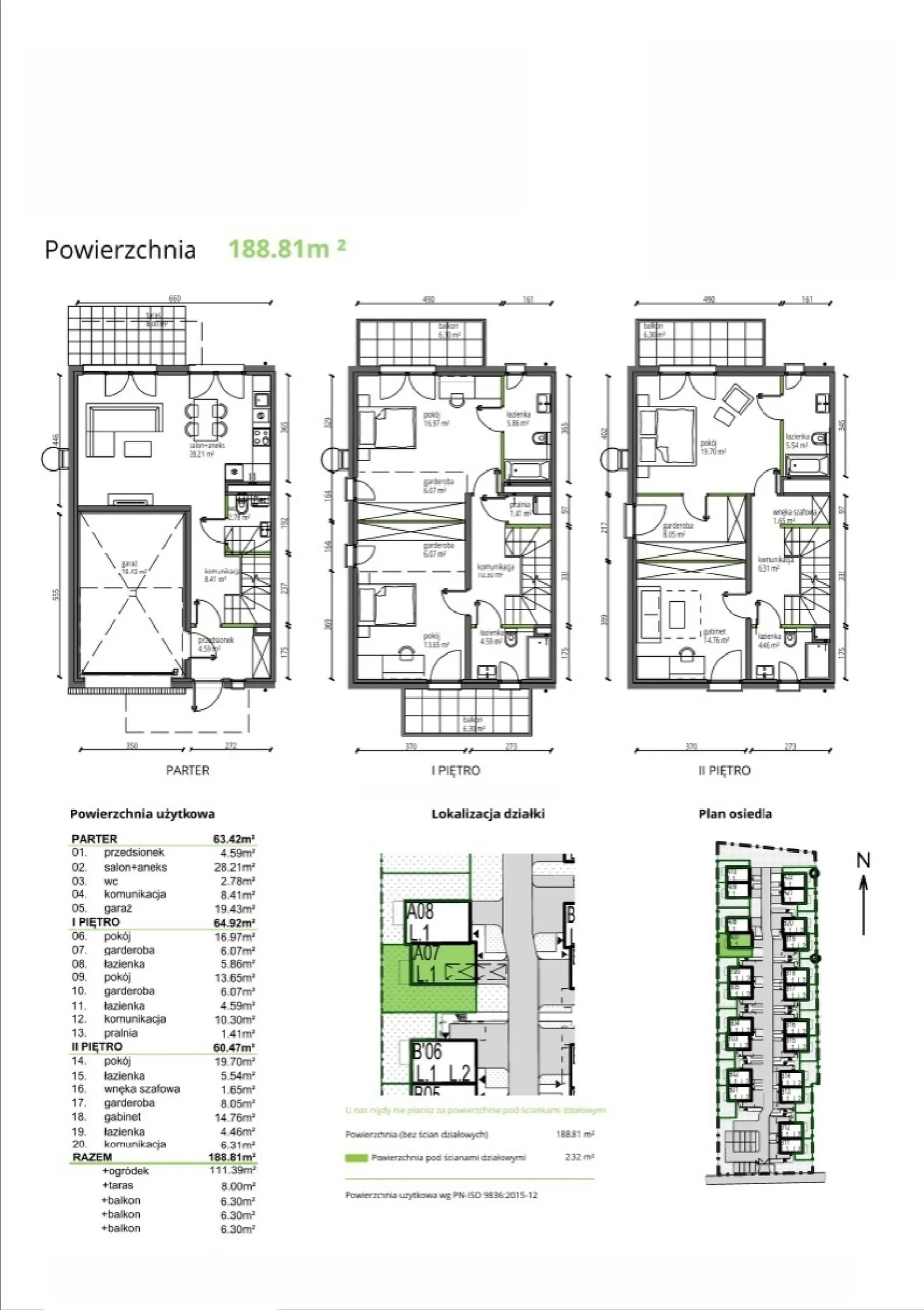 Rzut: Lokal A07.L1, 6 pok.