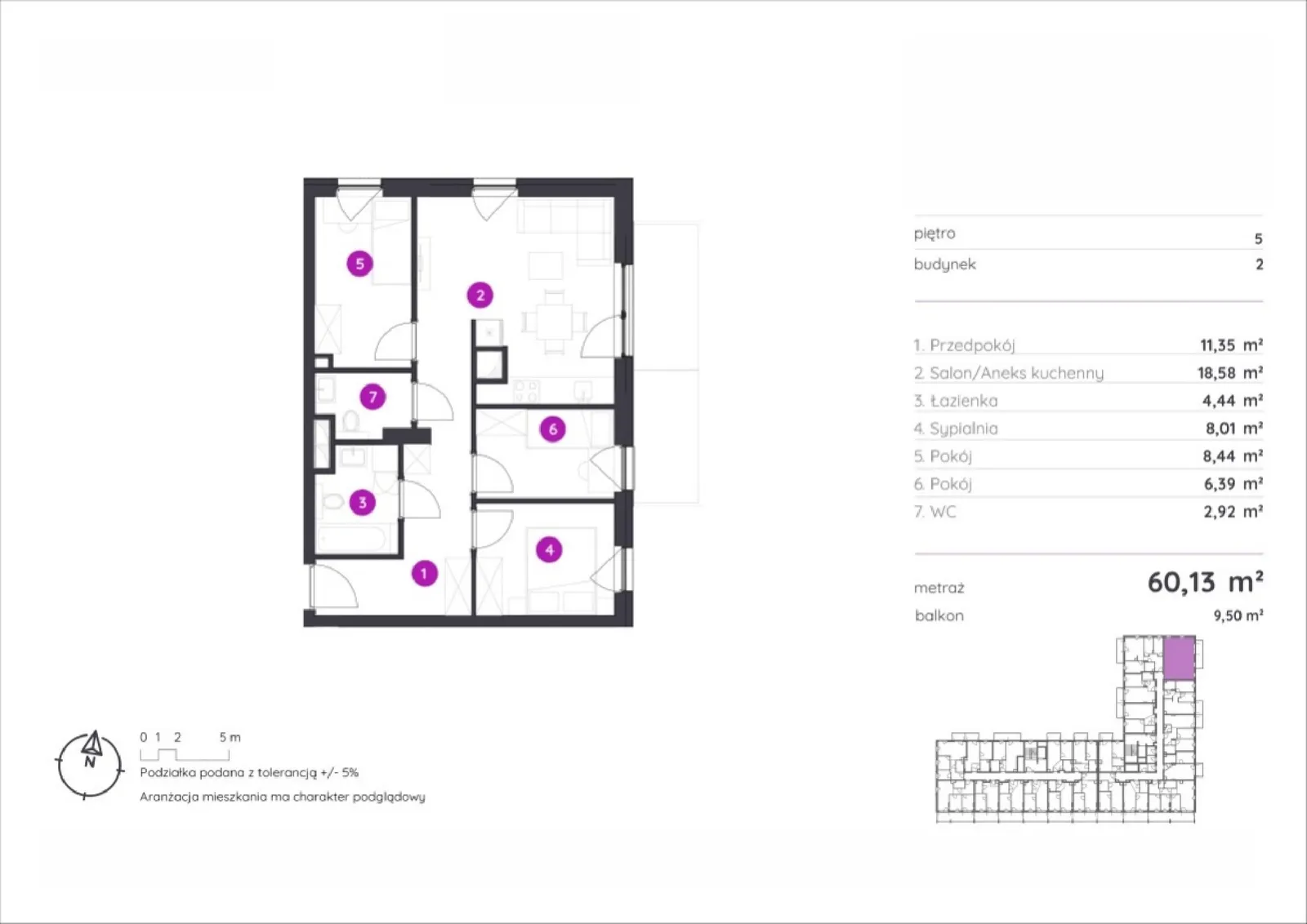 Floor plan: Apartment no. 2.B.5.04