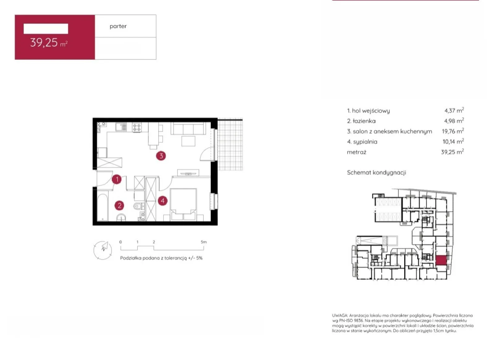 Floor plan: Apartment no. 1.B.0.05