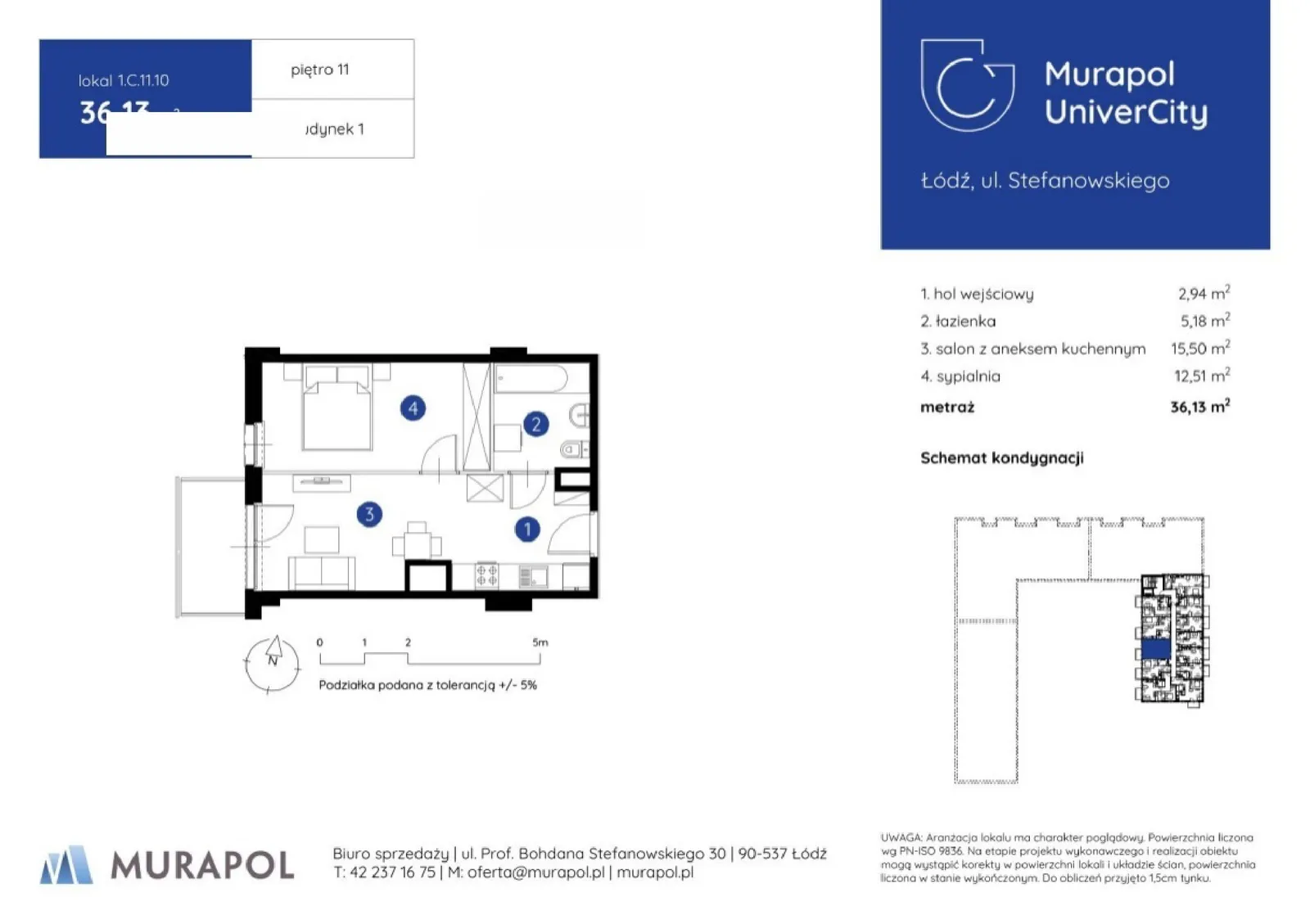 Floor plan: Apartment no. 1.C.11.10