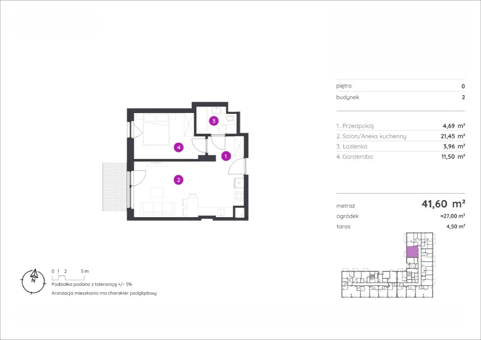Floor plan: Apartment no. 2.B.0.01