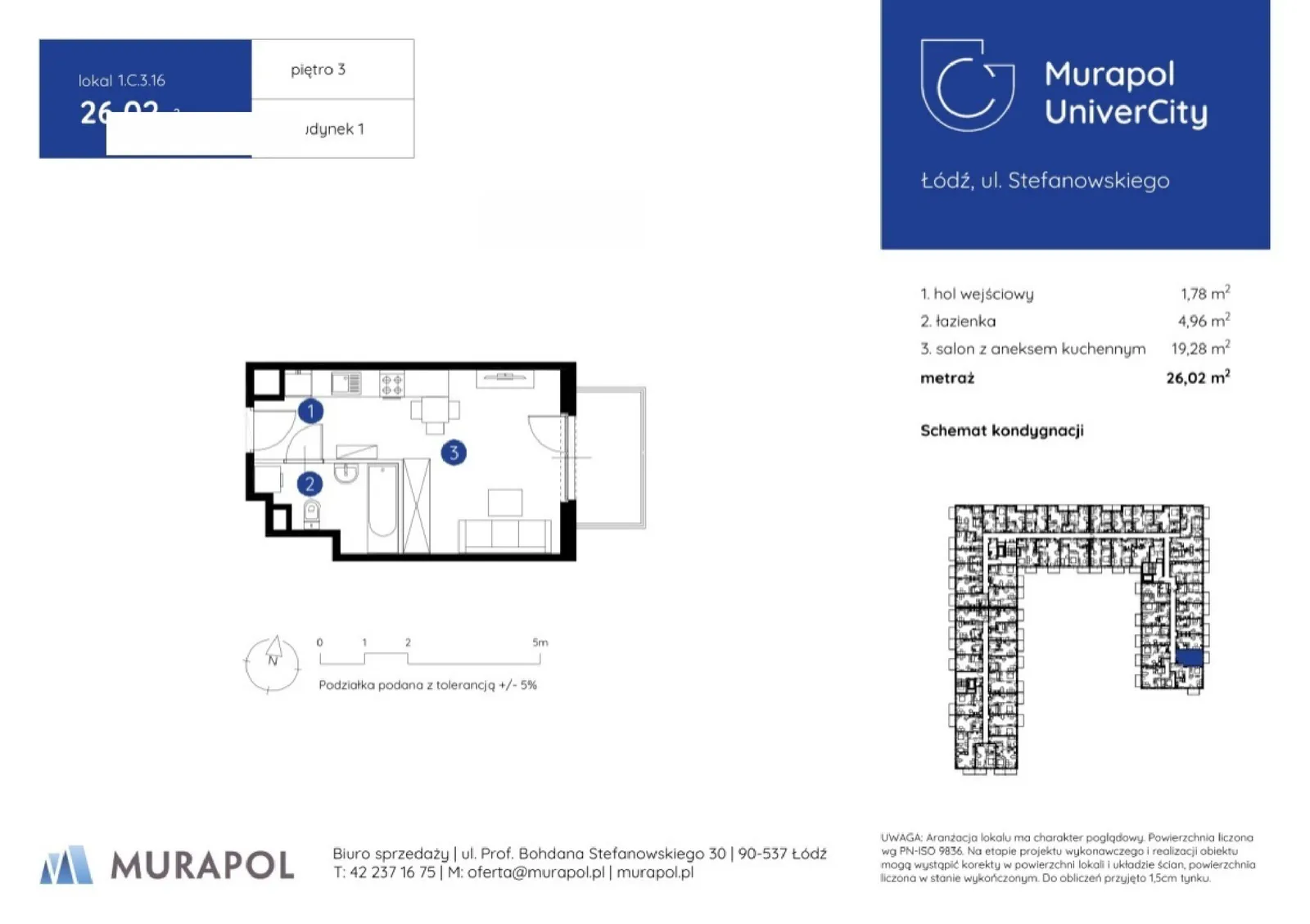 Floor plan: Apartment no. 1.C.3.16