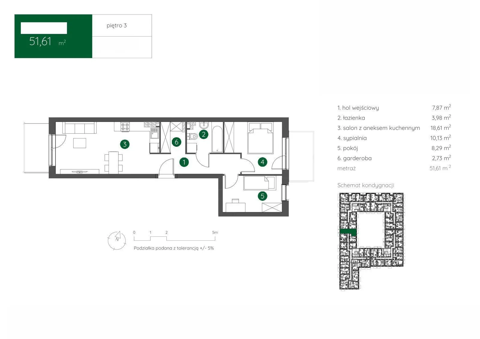 Floor plan: Apartment no. 1.A.3.15