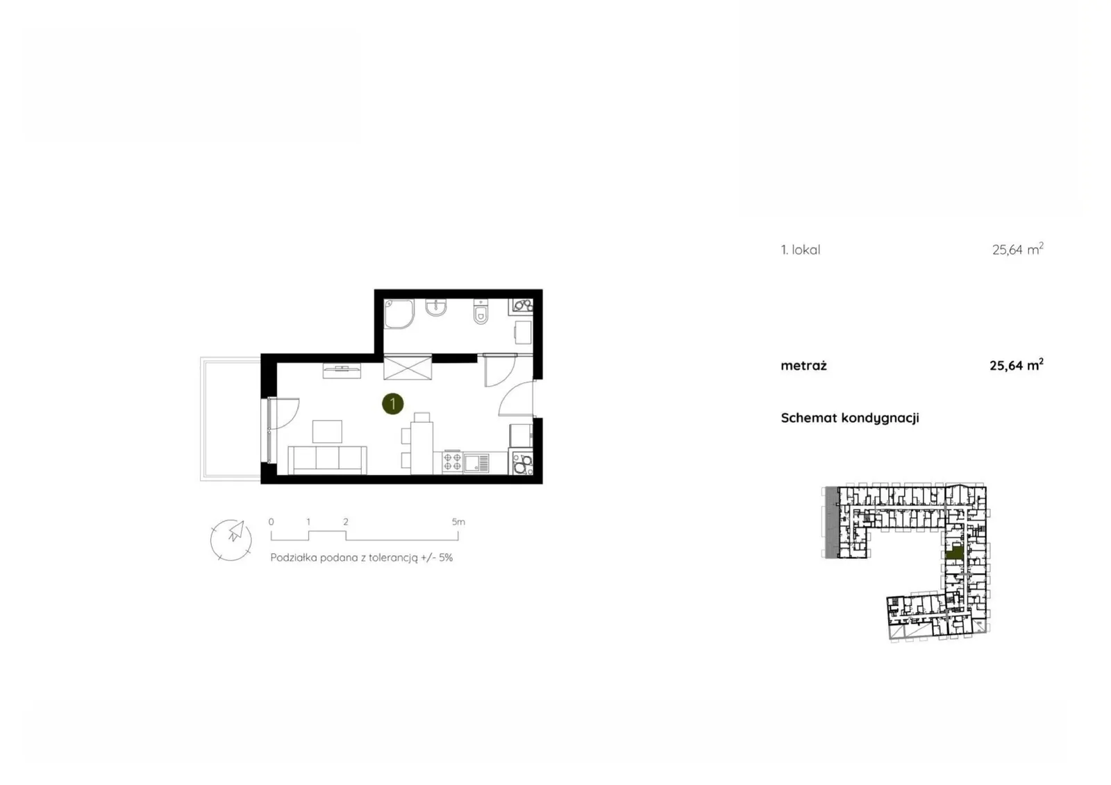 Floor plan: Apartment no. 2.B.6.03