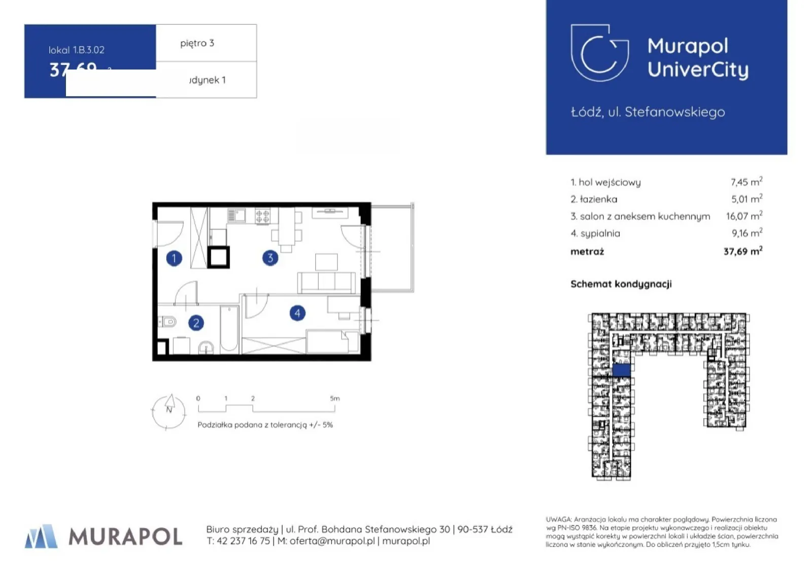 Floor plan: Apartment no. 1.B.3.02