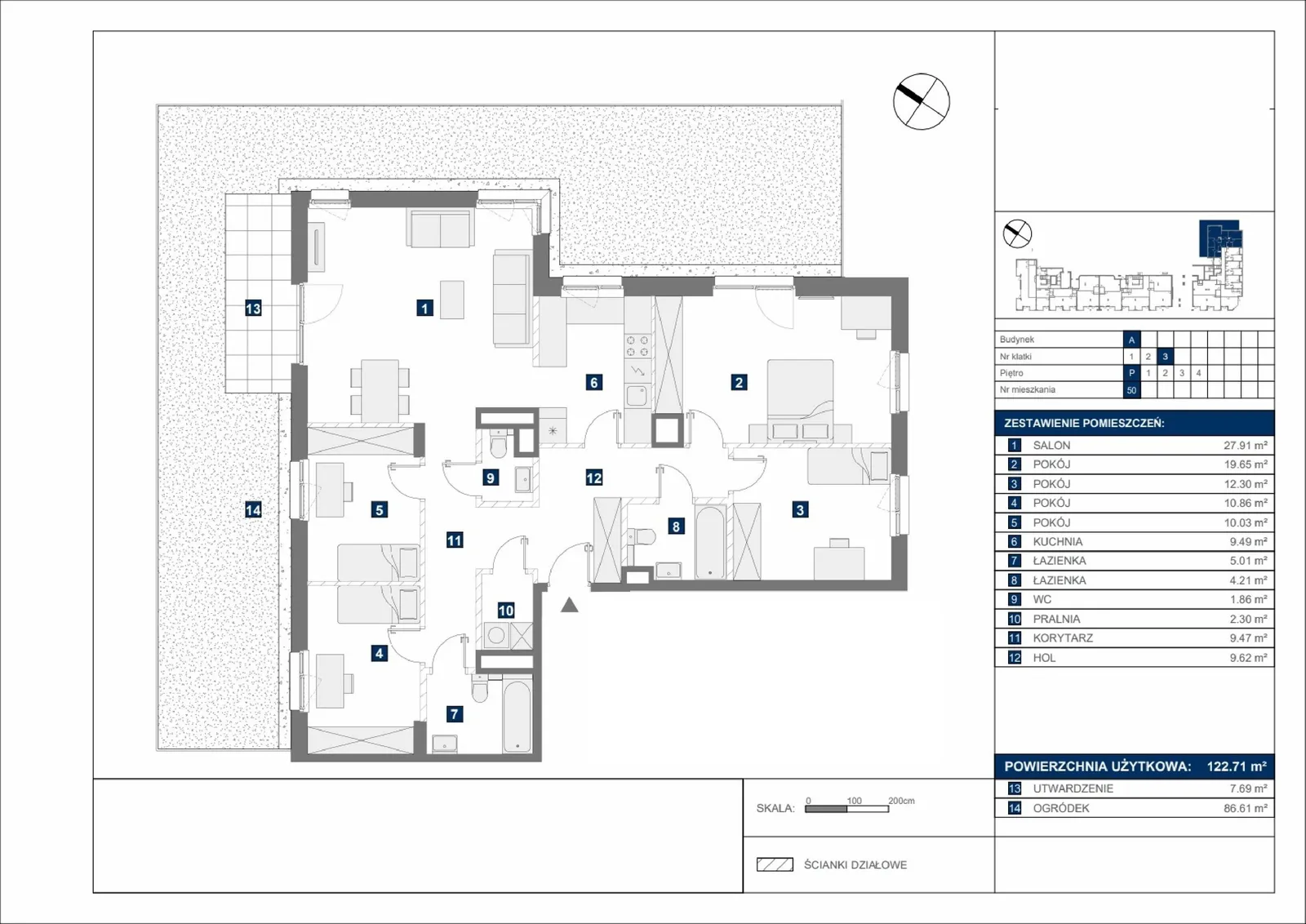 Floor plan: Apartment no. A50